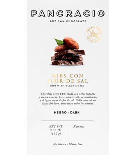 Tableta Chocolate Negro Pancracio Nibs con Flor de Sal