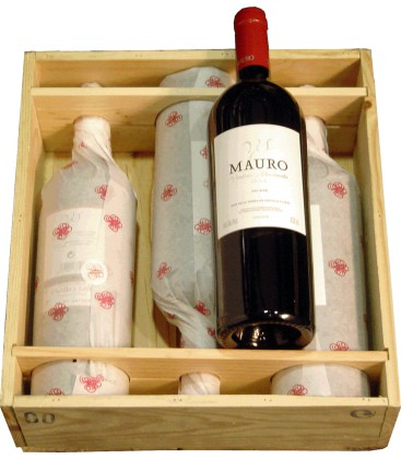 Mauro Vendimia Seleccionada 2001, Caja Madera 3 botellas